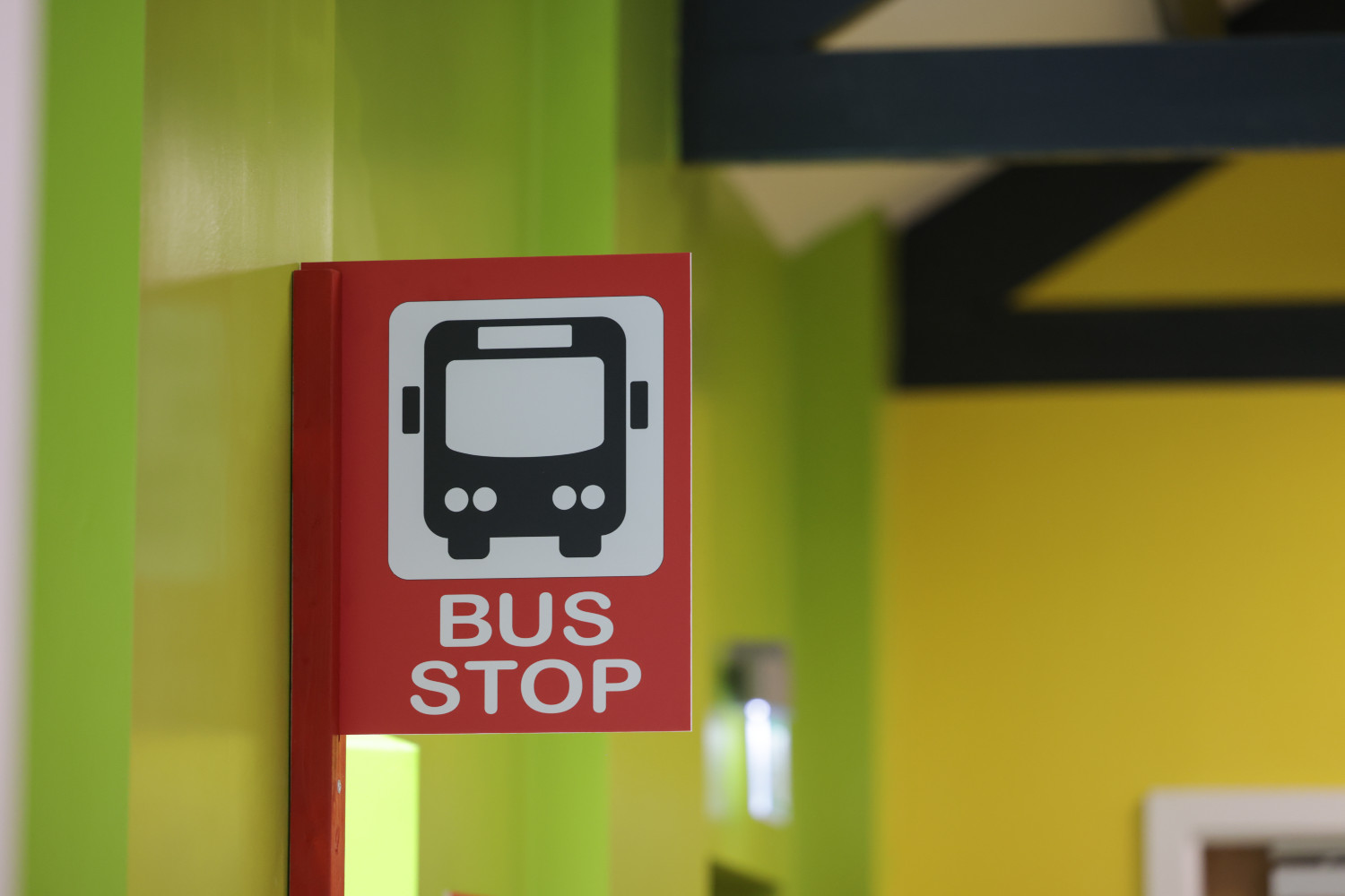 Photo of a Bus Stop in the Imaginary Play Town