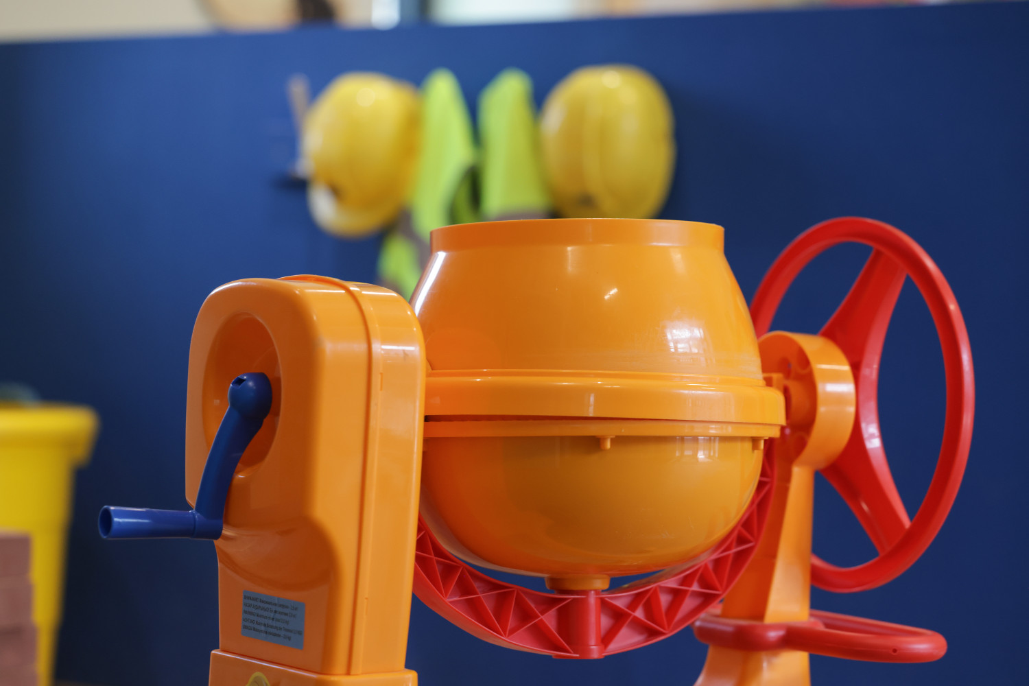 A photo of a toy cement mixer in the Imaginary Play Town