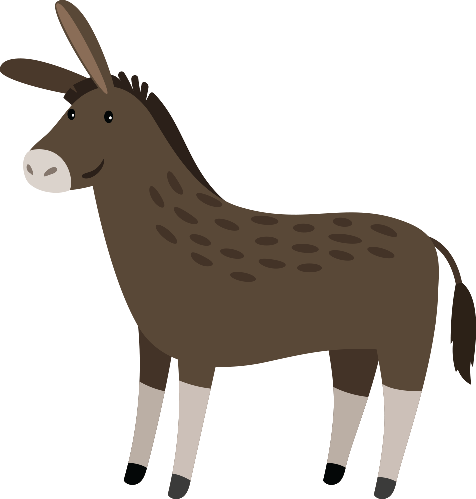 Illustration of a lovely donkey