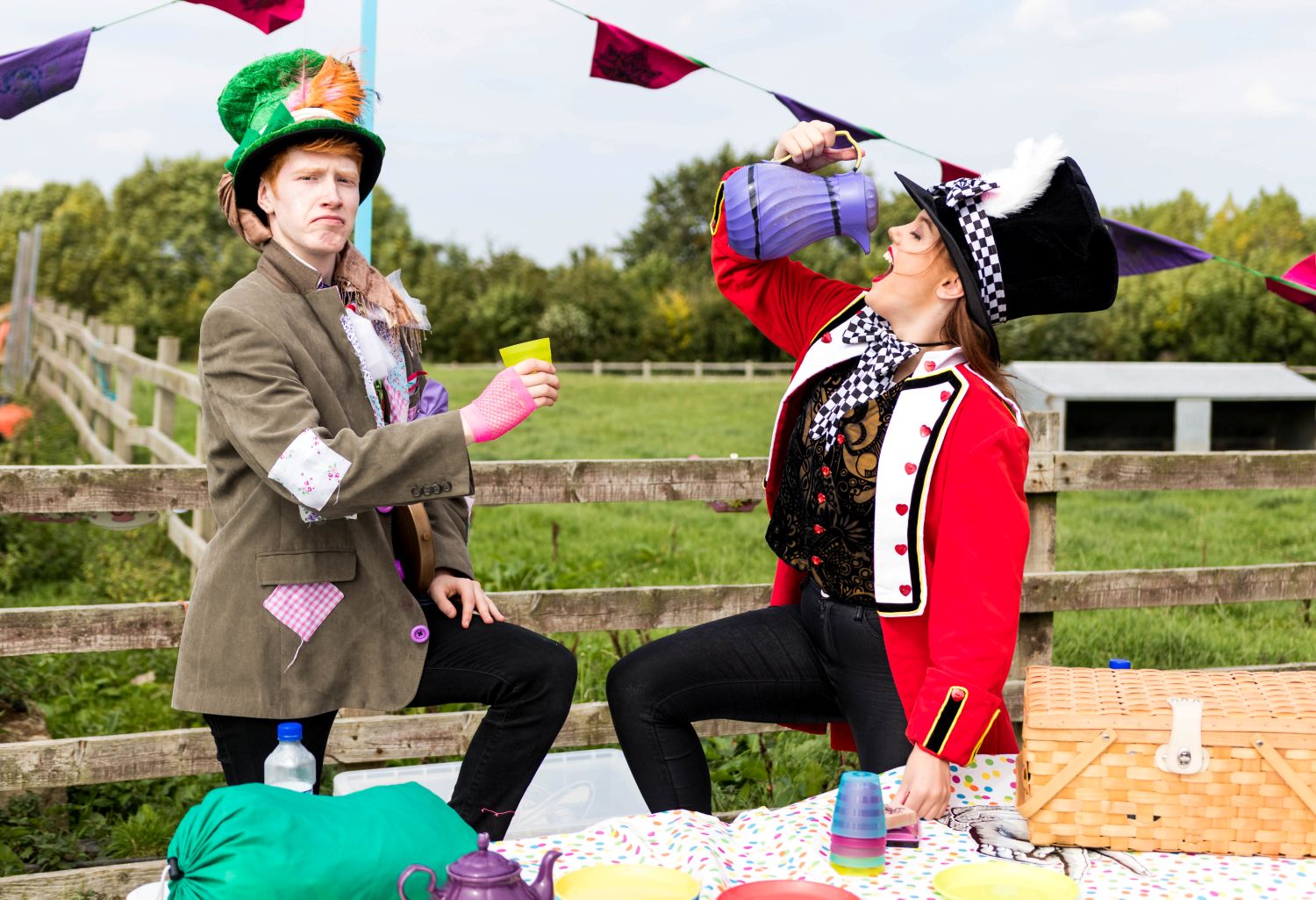 Mad Hatter Alice in Wonderland event at Newham Grange Farm